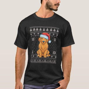 Funny Golden Retriever Dog Ugly Christmas Sweater 