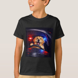 Funny golden retriever driving meme dog driving aF T-Shirt