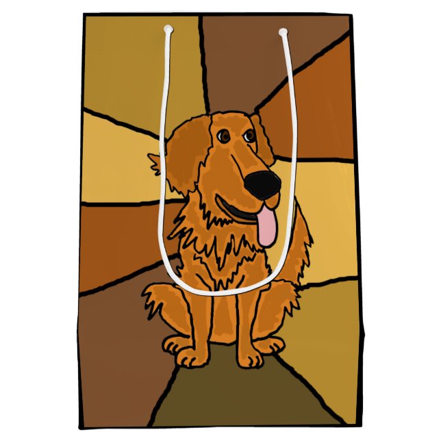 Funny Golden Retriever Gift Bag (Back)