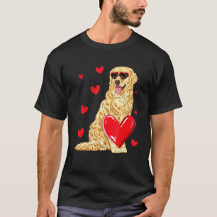 Funny Golden Retriever Heart Valentines Day Gift D T-Shirt