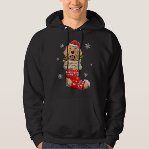 Funny Golden Retriever In Socks Christmas Dog Xmas Hoodie