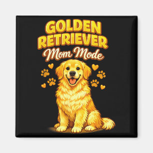 Funny golden retriever mum mode dog lover cute magnet