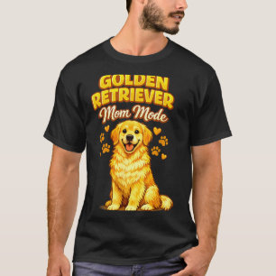 Funny golden retriever mum mode dog lover cute T-Shirt
