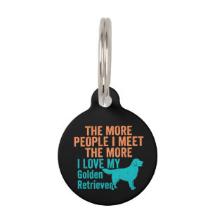 Funny Golden Retriever Vintage Graphic Design Pet Tag