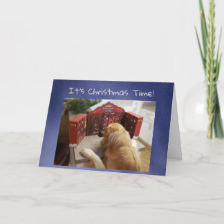 Funny Golden Retriever with Treats Advent Calendar Card