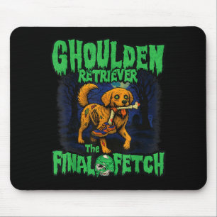 Funny Golden Retriever Zombie Halloween, Soky Ghou Mouse Mat