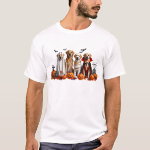 Funny Golden Retrievers Halloween Dog Lover T-Shirt