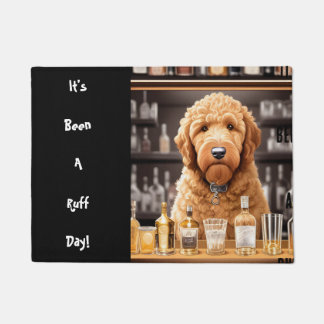Funny Goldendoodle Doodle Dog Brown and Black Doormat