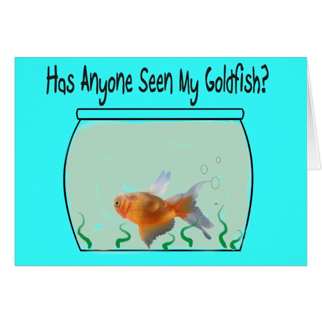 Funny Goldfish and Bowl (Front Horizontal)