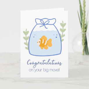 Funny Goldfish Congratulations New Home New Job Card