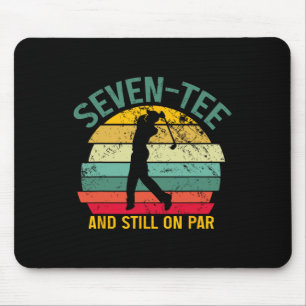 Funny Golf 70th Birthday Retro Seven-tee And Still Mouse Mat