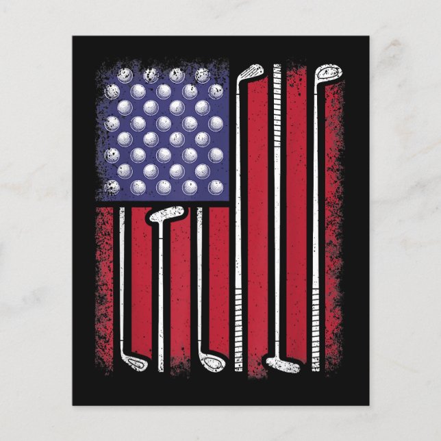 Funny Golf American Flag Golf Player Vintage Golfe (Front)