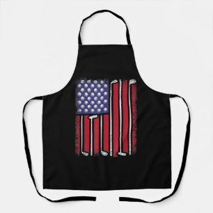 Funny Golf American Flag Golf Player Vintage Golfe Apron