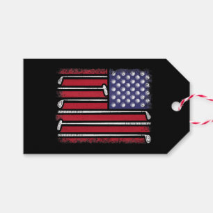 Funny Golf American Flag Golf Player Vintage Golfe Gift Tags