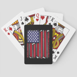 Funny Golf American Flag Golf Player Vintage Golfe Playing Cards