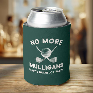Funny Golf Bachelor Party No More Mulligans Name Can Cooler