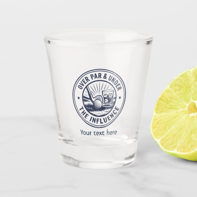 Funny Golf Bachelor Party Shot Glass (Front)