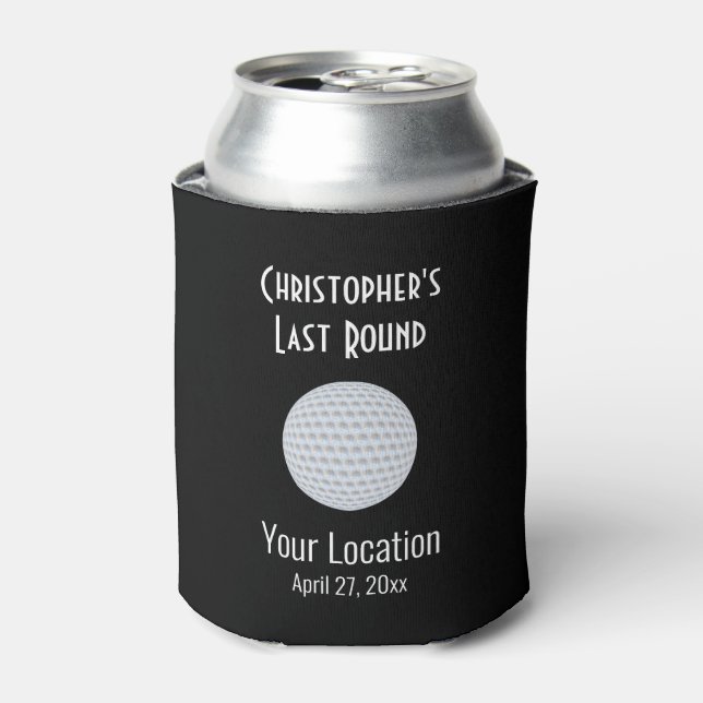 Funny Golf Ball Bachelor Party Wedding Favour Can Cooler (Can Front)