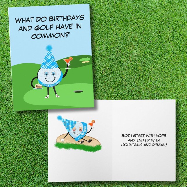 Funny Golf Ball Birthday Joke Card (Creator Uploaded)