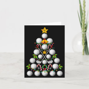 Funny Golf Ball Christmas Tree Christmas Golf Love Card