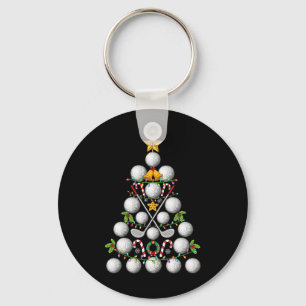 Funny Golf Ball Christmas Tree Christmas Golf Love Key Ring