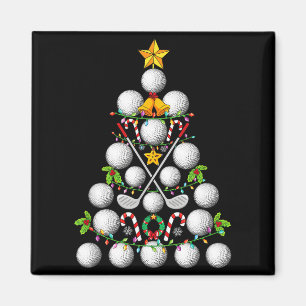 Funny Golf Ball Christmas Tree Christmas Golf Love Magnet