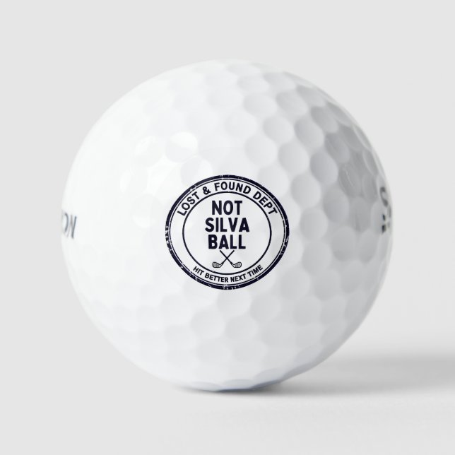 Funny Golf Ball Gift for Silva  (Front)