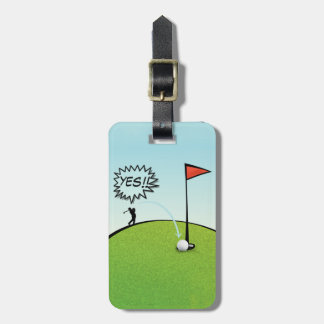 FUNNY GOLF BALL HOLE IN ONE, GOLFER GIFT LUGGAGE TAG