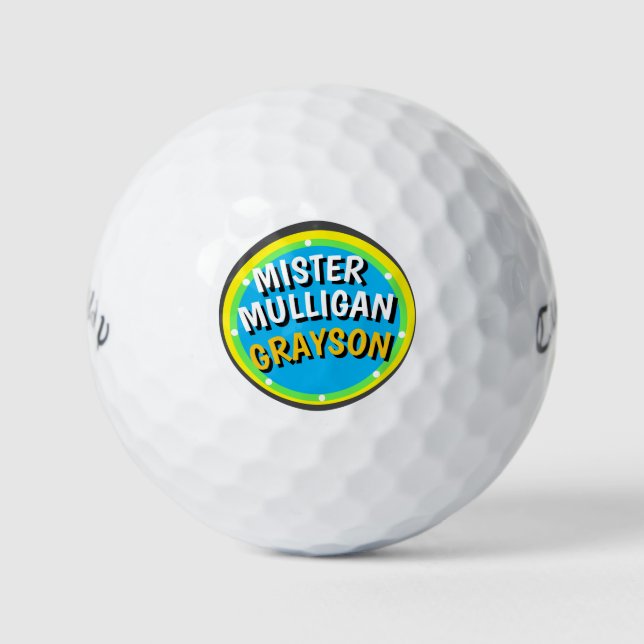 Funny Golf Ball Mister Mulligan (Front)