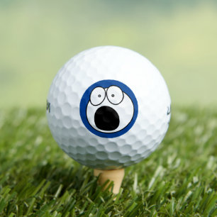 Funny golf ball: Terrified Humourous Face Balls