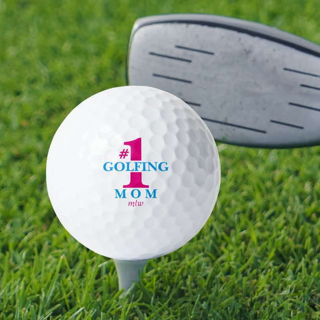 Funny Golf Balls #1 Best Golfing Mum Monogrammed (Creator Uploaded)