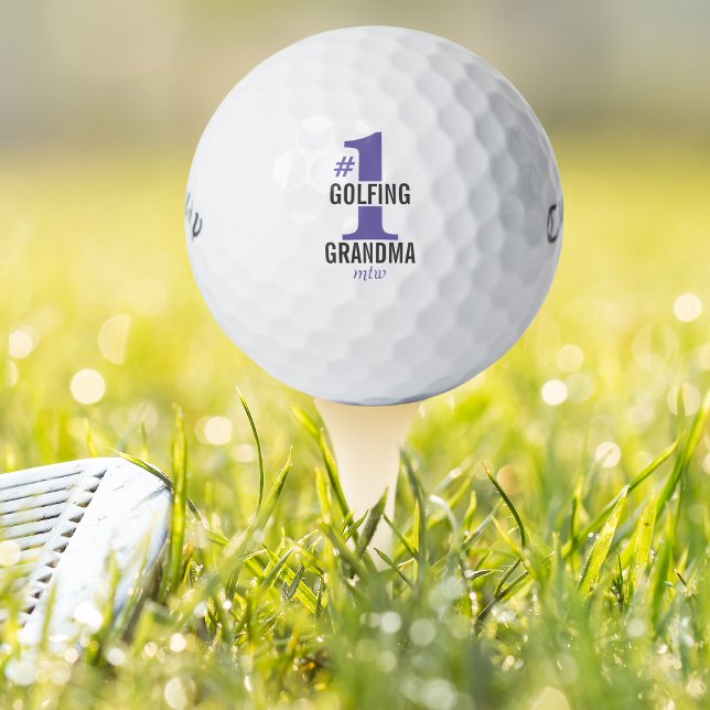 Funny Golf Balls #1 Golfing Grandma Monogrammed (Creator Uploaded)