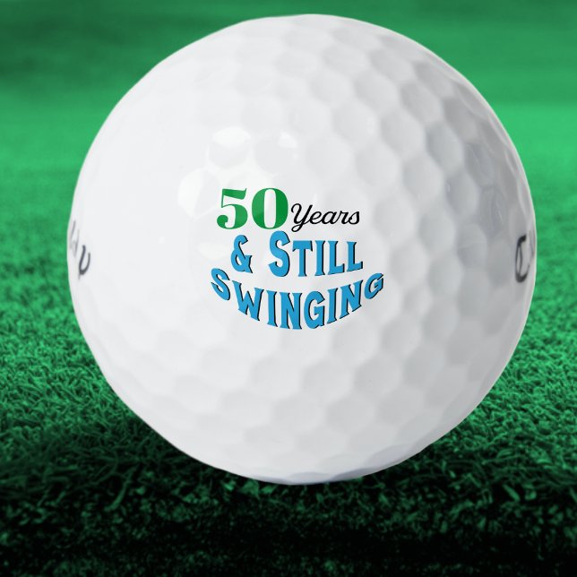 Funny Golf Balls 50th Birthday (Funny Golf Ball to celebrate a 50th birthday. )