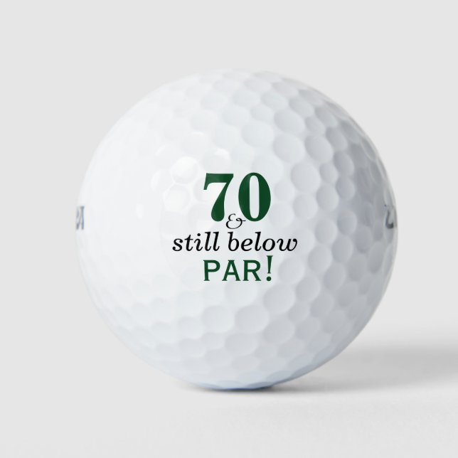 Funny Golf Balls 70th Birthday Party Monogrammed (Front)