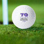 Funny Golf Balls 70th Birthday Party Monogrammed<br><div class="desc">Your golfer who is turning eighty will get a laugh from these personalized Golf Balls. Features a design with text that reads "70 Years and Still Swinging". (You can change the number to any year and color from purple to your choice.) Personalize with monogrammed initials, name or date. A perfect...</div>