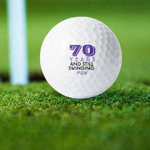 Funny Golf Balls 70th Birthday Party Monogrammed