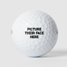 Funny Golf Balls "Picture Their Face Here" 