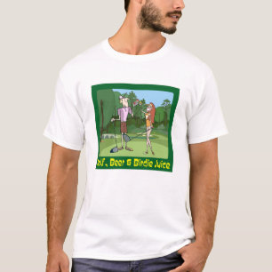 Funny Golf, Beer & Birdie Juice T-Shirt