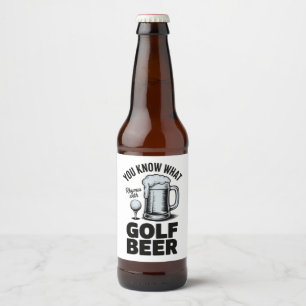 Funny Golf Beer Golfer Gift Beer Humour Golfing Bottle Label