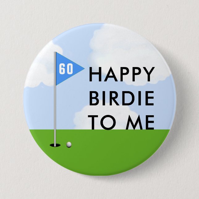 Funny Golf Birthday 7.5 Cm Round Badge (Front)