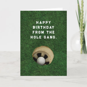 Funny Golf Birthday Card