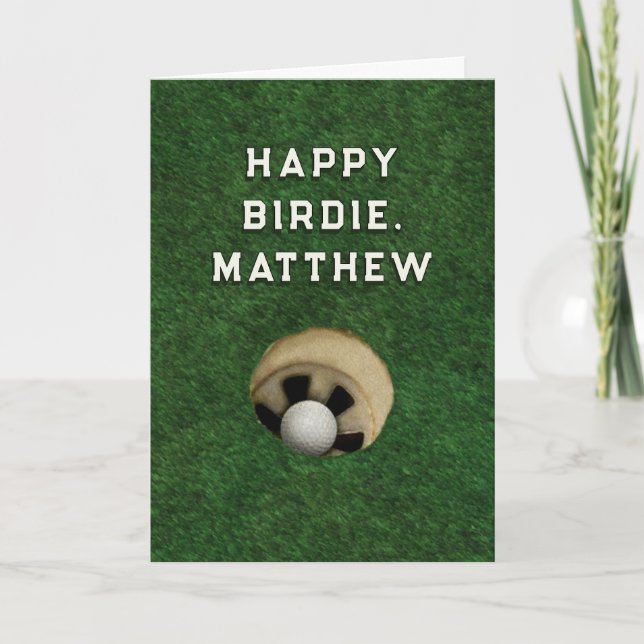 Funny Golf Birthday Card (Front)