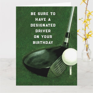 Funny Golf Birthday Card
