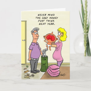 Funny Golf Birthday Card