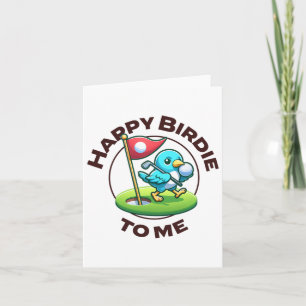 Funny Golf Birthday Happy Birdie Golfer Kids Boys Card