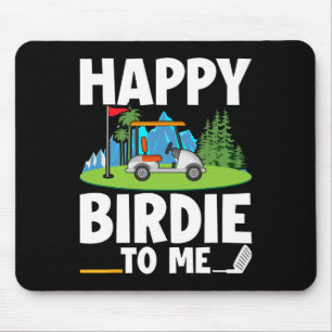 Funny Golf Birthday Happy Birdie Golfer Kids Boys Mouse Mat