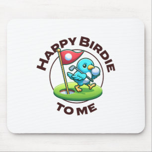 Funny Golf Birthday Happy Birdie Golfer Kids Boys Mouse Mat