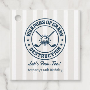 Funny Golf Birthday Party Favour Tags