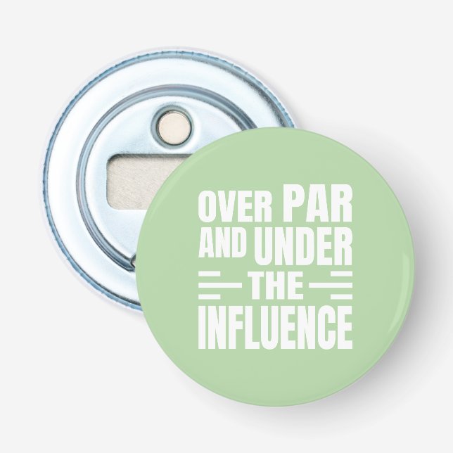 Funny Golf Button Bottle Opener (Front)