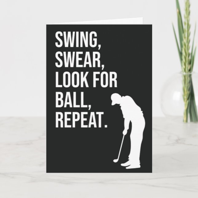 Funny Golf Cards For Friend Golfer Him  (Front)